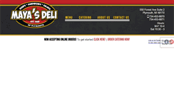 Desktop Screenshot of mayasdeliofplymouth.com