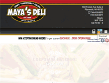 Tablet Screenshot of mayasdeliofplymouth.com